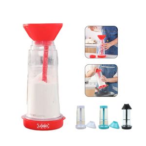 Tamis à farine portable écologique avec logo personnalisé, avec gobelet rotatif, gobelet à mélanger la farine en plastique, gadget de pâtisserie pour la cuisine - Product Image 2