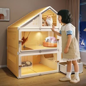 Meilleure Vente En Stock : Maison de Luxe Tout-en-un pour Animaux de Compagnie avec Bac à Litière Intégré, Idéale pour Chats Mignons à Usage Domestique Intérieur - Product Image 4