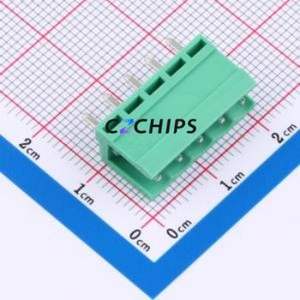 MXHT396V-3.96-05P-GN01-Cu-A Plug-in Terminal Block Through hole,P=3.96mm Board-to-Board / Socket - Open 1x5P 3.96mm Green - Product Image 1