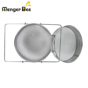 ที่กรองน้ำผึ้งคู่สแตนเลสที่กรอง16/30ตาข่ายสำหรับการเลี้ยงผึ้งอุปกรณ์การเลี้ยงผึ้งสภาพใหม่น้ำผลไม้/น้ำมันของเหลวที่ไม่บริสุทธิ์ - Product Image 4