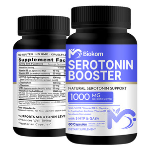 OEM <span class=keywords><strong>serotonin</strong></span> tăng cường thảo dược bổ sung viên nang với <span class=keywords><strong>5</strong></span>-<span class=keywords><strong>htp</strong></span> vitamin B6 B12 Gaba L theanine L Tryptophan để chuyển đổi <span class=keywords><strong>serotonin</strong></span> - Product Image 1