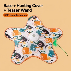 Cubierta Interactiva para Caza de Gatos y Tienda de Escondite con Varita de Juguete, Juguete Automático para Mascotas para Aliviar el Aburrimiento - Product Image 6