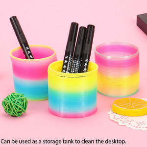 ของเล่นวงกลมสายรุ้งเสริมพัฒนาการเด็กเล็ก ขนาด 6.5*6 ซม. บรรจุกล่องสี ขายส่ง ของเล่นสปริงวิเศษสำหรับเด็ก ของขวัญสปริงพลาสติกคลาสสิก - Product Image 4