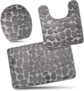 <span class=keywords><strong>Tappetini</strong></span> da <span class=keywords><strong>bagno</strong></span> in Memory Foam <span class=keywords><strong>3</strong></span> <span class=keywords><strong>pezzi</strong></span> Set perfetta combinazione di tappetino di contorno e coperchio per il <span class=keywords><strong>bagno</strong></span> - Product Image 1