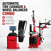 Ensemble combiné professionnel de démonte-pneus numérique automatique 24 pouces et d'équilibreuse de roues 220V certifié CE pour atelier de réparation automobile