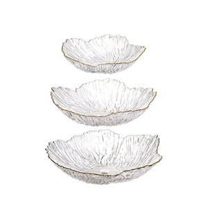 Plateau à fruits en verre en forme de pétale, design minimaliste, haute valeur esthétique, pour <span class=keywords><strong>table</strong></span> basse, en forme de fleur, en cristal perlé, pour collations lors de fêtes et réceptions - Product Image 6