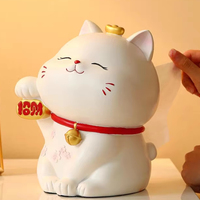 Porte-boîte à mouchoirs chat, boîte et distributeur de papier de soie animal en céramique/résine 3D faits à la main, couvercle de boîte à mouchoirs personnalisés