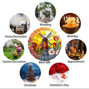 Carillon éolien décoratif suspendu en acier inoxydable, nouveau, coloré, rotatif 3D, pour <span class=keywords><strong>jardin</strong></span> - Product Image 5