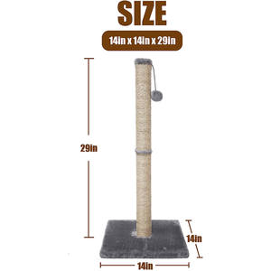 Nhà cây nhỏ cho mèo với trụ sisal và đồ chơi cho mèo, làm bằng gỗ và lông thú, đồ dùng cho thú cưng để chơi và nghỉ ngơi cho mèo nhỏ - Product Image 2