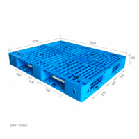 Palettes en plastique industrielles réversibles à 4 entrées, perforées, antidérapantes et durables, pour l'empilage au sol