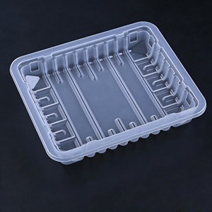 Bandeja de Embalagem de Alimentos Descartável e Reciclável em Plástico PP com Relevo para Frutas, Vegetais, Aves, Carnes e Frutos do Mar - Alta Qualidade - Product Image 1