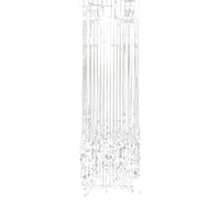 ROMANTIC Rideau de perles en acrylique argenté avec pendentifs en cristal et sequins, chaîne de perles à suspendre au plafond, décoration de toile de fond de scène de mariage