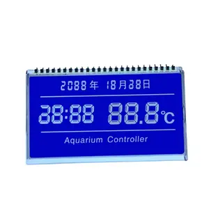 Custom 15 Digit HTN 7 Segment Negative Lcd Panel Display