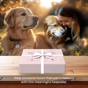 PAIPET Hölzerner Haustier-Gedenk-Bilderrahmen mit Hängender Herz-Plakette Hund Katze Trauergeschenk Erinnerungsstück OEM - Product Image 3
