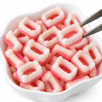 Bonbons gélifiés sucrés et acidulés assortis, saveur fruitée, en forme de dent, en vrac, fabrication OEM, vente en gros, marque privée personnalisée