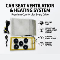 Kit universel de refroidissement et de chauffage de siège de voiture 12/24V, interrupteur carré 3 vitesses, installation facile, pièces de mise à niveau de ventilation sans dommages