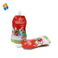 Sacs d'emballage en plastique Feiao personnalisés avec impression brillante en aluminium pour fruits et lait, pochettes à bec verseur liquide de qualité alimentaire, Doypack avec bec verseur