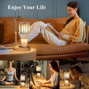 Lámpara Calentadora de <span class=keywords><strong>Velas</strong></span> Decorativa para el Hogar con Temporizador, Regulador de Intensidad y Altura Ajustable, Regalos para Mujeres y Hombres - Product Image 4