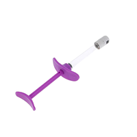 Seringue en verre de 5 ml avec capuchon OVS anti-effraction, récipient hermétique à embout Luer Lock pour fluides de précision