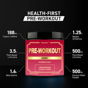 Poudre de supplément énergétique pré-entraînement en gros saveur pastèque naturelle avec L-Citrulline, Bêta-Alanine, <span class=keywords><strong>Taurine</strong></span> et L-Tyrosine - Product Image 2