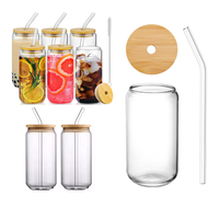 Gobelets à bière, cocktails, latte glacé, café glacé, verres à boire, essentiels pour la maison, verres à boire avec couvercles en bambou et pailles