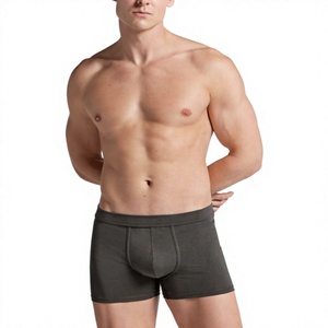 Wholesale Moisture Wicking Quick Dry Men's Breathable <b>Knitted</b> Mid-Rise Boxer Briefs Modern Design Solid <b>Pattern</b> Cotton/Spandex - Product Image 4
