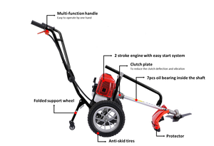 Débroussailleuse à main monocylindre à <span class=keywords><strong>roues</strong></span> 2 temps 62cc vente chaude - Product Image 3