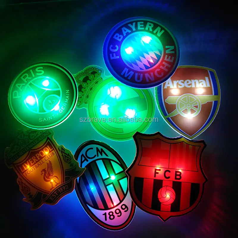 LED Luminous Pin Badge With Customized Logo Button Badge Promotional Advertising Led Light Up Badge For Party Event