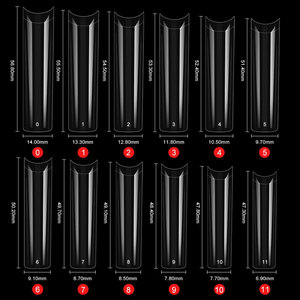 Nouveau style, application facile, 120 pièces/sac, faux ongles transparents à presser, couvrance totale, 4XL, extensions super longues, formes cercueil et amande - Product Image 6