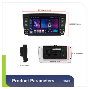Podofo Android Car Stereo 8 ''4 + 64G senza fili CarPlay/Android Auto GPS WIFI BT FM RDS per <span class=keywords><strong>Skoda</strong></span> <span class=keywords><strong>Octavia</strong></span> II/MK2 /Yeti/rapido - Product Image 5