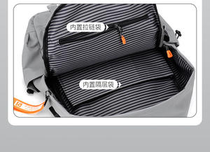 Mochila Escolar Impermeable Gris con Logotipo Personalizado, Mochila Escolar Grande para Niños, Resistente a Impactos, para Portátil - Product Image 2