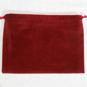 Özel Logo baskılı kırmızı kadife kozmetik İpli saklama çantası düğün hediyesi takı makyaj ambalaj lüks toz kadife kılıfı - Product Image 2
