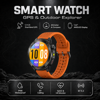 Montre connectée de course à pied avec écran AMOLED 1,43 pouces, GPS, boussole, batterie 410 mAh (10 jours d'autonomie), Bluetooth 5.3, appels, mesure de l'oxygène sanguin, fréquence cardiaque, étanche IP68