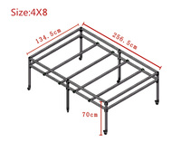Bac de culture avec plantes, taille 4x4, 3x6, 4x6, 4x8, bacs à semis couverts, système hydroponique pour serre/chambre de culture