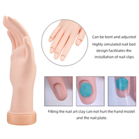 Faux Acrylique Conseils Mannequin En Plastique Amovible Prothèse Articulations Formation Pratique Art Nail Outil À Main Doigt Modèle Silicone