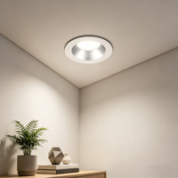 Plafonnier LED anti-éblouissement encastré, réflecteur conique profond, dissipateur thermique en aluminium moulé sous pression, blanc, adapté aux magasins