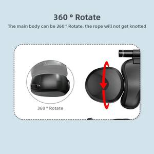 Correa Retráctil Doble para Perros, Antitirones, Sin Enredos, con Luz <span class=keywords><strong>LED</strong></span>, Moderna y Suave, para Paseos Nocturnos con Dos Perros y <span class=keywords><strong>Control</strong></span> - Product Image 4