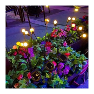Lampes solaires <span class=keywords><strong>de</strong></span> jardin à 6 LED, indice IP65, étanches, effet luciole, <span class=keywords><strong>lumière</strong></span> blanc chaud doux, à intensité variable, pour l'éclairage <span class=keywords><strong>de</strong></span> <span class=keywords><strong>Noël</strong></span> - Product Image 2