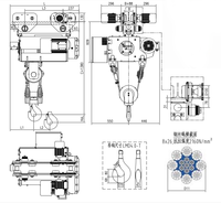 NOVOCRANE Nouvelle Palan électrique en acier Cd1 ECO5 10 tonnes, monopoutre, européen, robuste, industriel, à câble métallique