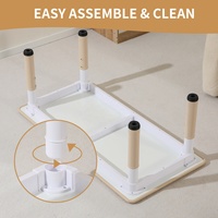 Table rectangulaire en plastique et bois pour enfants de maternelle SINKIPA, hauteur réglable, design moderne, multifonctionnelle