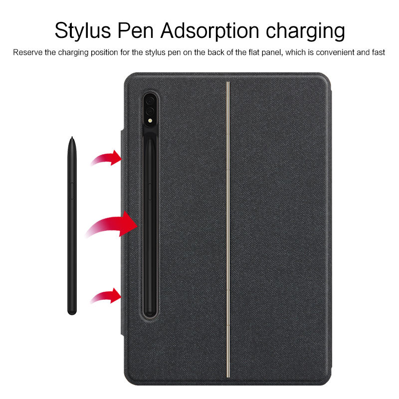 Inch Wireless Keyboard Pu Leather Cover for Samsung Galaxy Tab S7 FE  S7 Plus S8 Plus Tablet Keyboard Case