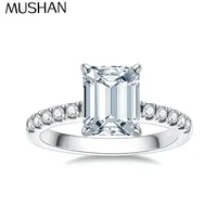 Bague en argent sterling 925 MuShan Luxury Jewelry avec diamant Moissanite 3ct VVS pour femmes, plaquée or véritable 18 carats, bijoux brevetés MST