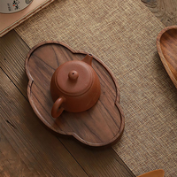 Théières en noyer haut de gamme tasse collations plateau de rangement en bois plateau de service en bois massif pour hôtels restaurants