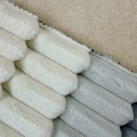Tissu décoratif d'intérieur en velours imitation fourrure de lapin, 100% polyester tricoté, respirant, respectueux de l'environnement