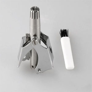 Rasoir <span class=keywords><strong>manuel</strong></span> en acier inoxydable Tondeuse à oreilles lavable Tondeuse à poils de <span class=keywords><strong>nez</strong></span> Pince-<span class=keywords><strong>nez</strong></span> lavable Raclette - Product Image 6