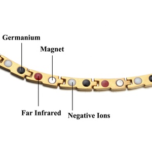 Perhiasan Biomagnetik Baja Tahan Karat Pria Desain Modis Sederhana Emas Rantai Kalung Magnetik untuk Menghilangkan Rasa Sakit Kristal Kalung - Product Image 4