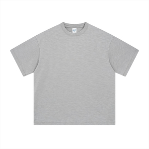 Camiseta Básica de Algodón para <span class=keywords><strong>Hombre</strong></span>, Cuello Redondo, Manga Corta, Talla Grande, Estilo Casual, 240 Gramos, Diseño Liso, Serigrafía - Product Image 3