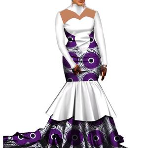 Nouvelles Robes de Mariage Africaines Plissées pour Femmes, Vêtements Grande Taille, Mode Patchwork, Longues Robes de Soirée Élégantes pour Dames 364 - Product Image 3