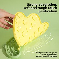 Tapis de léchage portable pour animaux de compagnie, en silicone de qualité alimentaire, forme tulipe, multi-zones, antidérapant, pour chiens et chats, nourriture humide/sèche