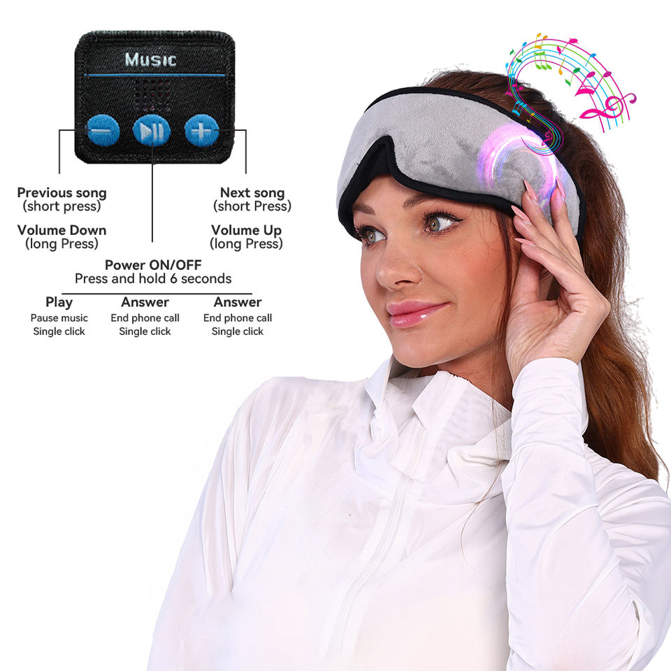 Travel Essentials - Sleep Mask with Bluetooth Headphones